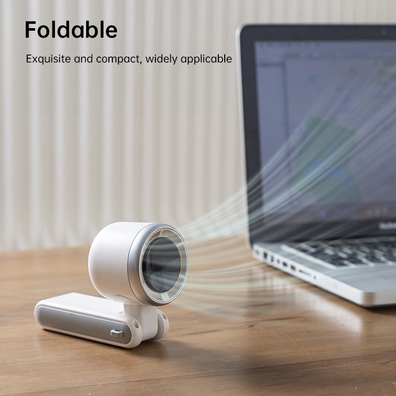 Portable Handheld Fan - Foldable USB Rechargeable Mini Electric Fan with Digital Display