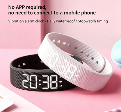 Multi-Functional Sports Fitness Tracker - Slim Digital LED Watch with Vibration Alarm