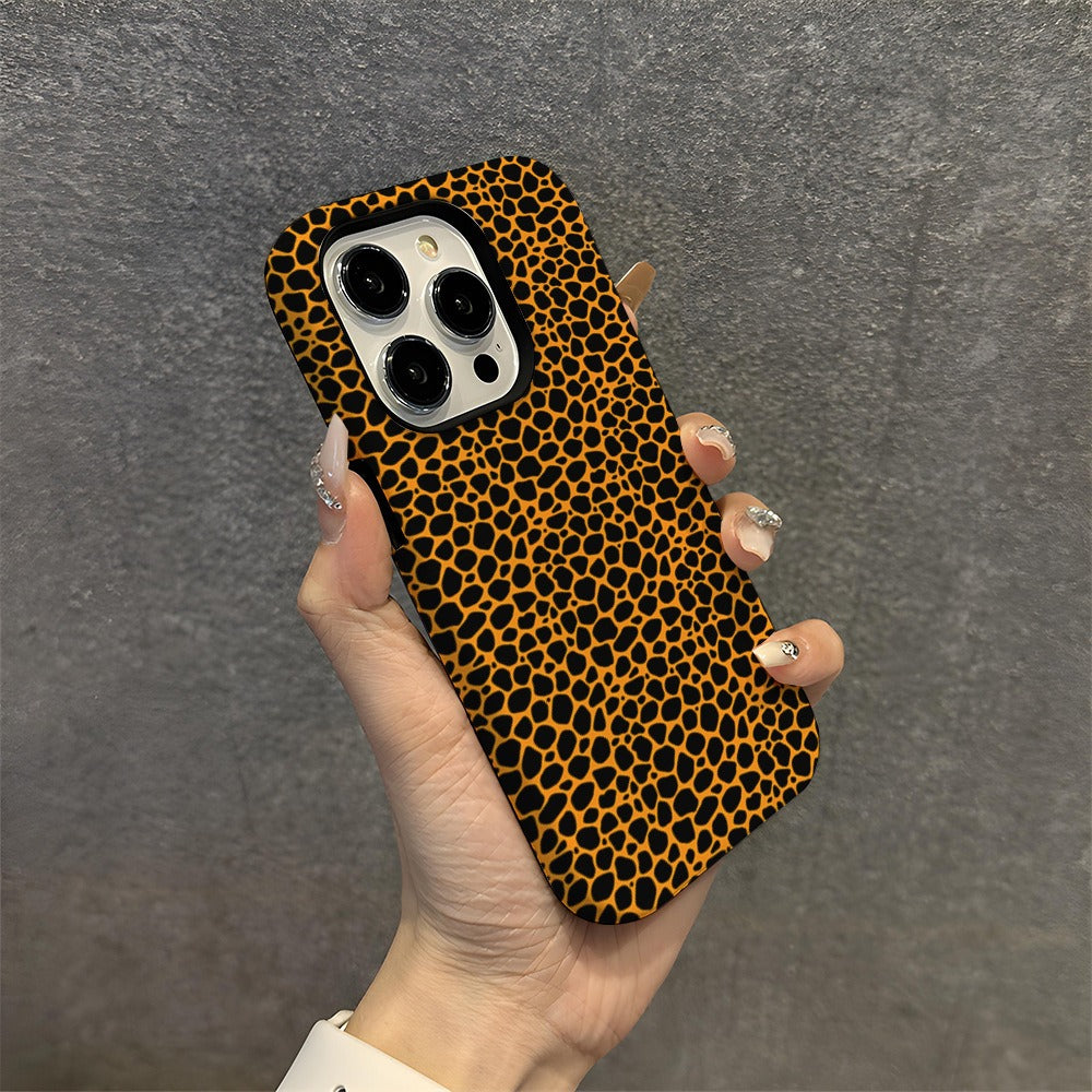 Classic Leopard Print Protective Hard Phone Case for iPhone 16 15 14 13 Pro Max