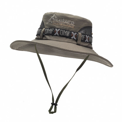 Men's Wide Brim Outdoor Bucket Hat - UV Sun Protection Fishing Cap