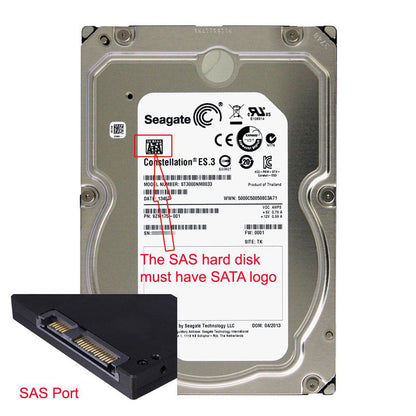 SATA to SAS 90-Degree Right-Angle Adapter - SFF-8482 Motherboard Storage Connector