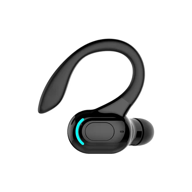 Single Ear Bluetooth Earphone - Wireless Ear-Hanging Business Headset with Noise Reduction & Waterproof Sports Design