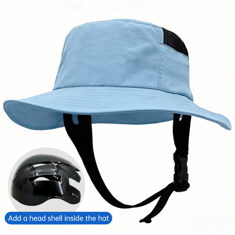 Breathable Outdoor Safety Bucket Hat with Hard Inner Shell - Detachable Cycling Protection Cap