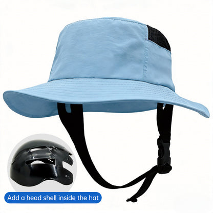 Breathable Outdoor Safety Bucket Hat with Hard Inner Shell - Detachable Cycling Protection Cap