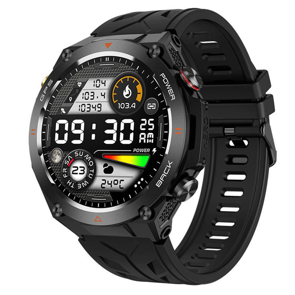 KC82 Smart Watch - 1.45-Inch Outdoor Bluetooth Calling Smartwatch with Altitude, Air Pressure & GPS