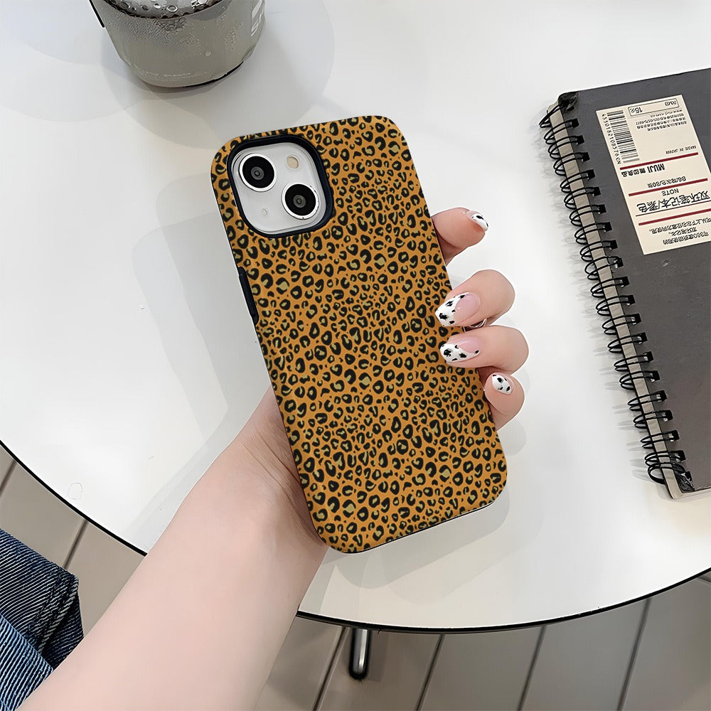 Classic Leopard Print Protective Hard Phone Case for iPhone 16 15 14 13 Pro Max