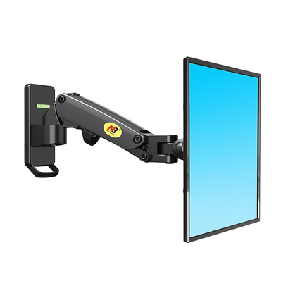 North Bayou F120 Wall Mount Monitor Bracket - Full Motion Gas Strut Arm for Computer Displays