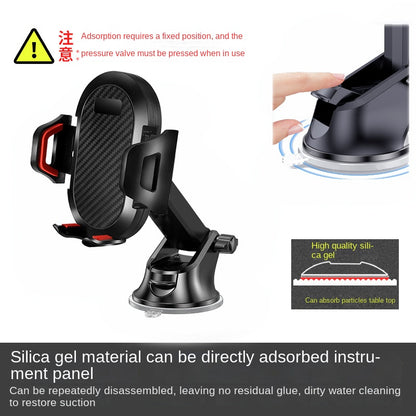 Telescopic Long Arm Car Phone Holder - Suction Cup Mount for Dashboard & Windshield