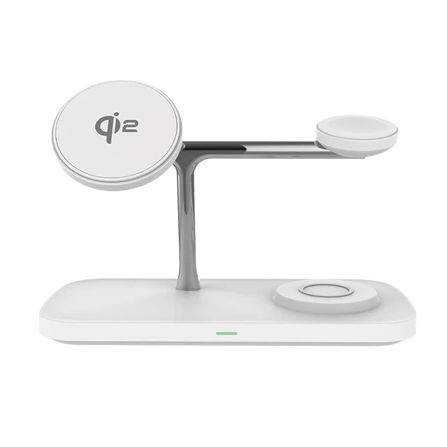 : Multi-Functional Qi2 3-in-1 Magnetic Wireless Charger - Desktop Fast Charging Station Stand