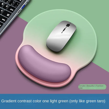 Gradient Silicone Mouse Pad with Wrist Rest - Ergonomic Anti-Slip Wrist Support Pad for Computer & Office