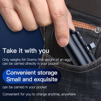 2600mAh Mini Magnetic Capsule Power Bank - Ultra-Compact Emergency Battery Pack with Interchangeable Plugs