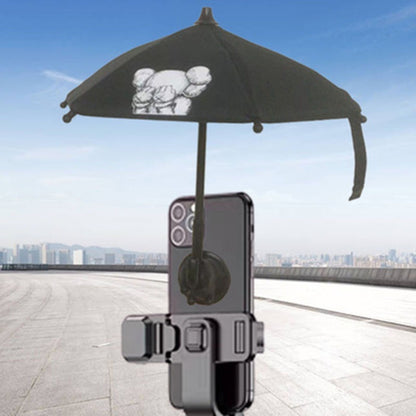 : Mini Phone Umbrella Sun Shade with Suction Cup Holder - Anti-Glare Outdoor Mobile Bracket