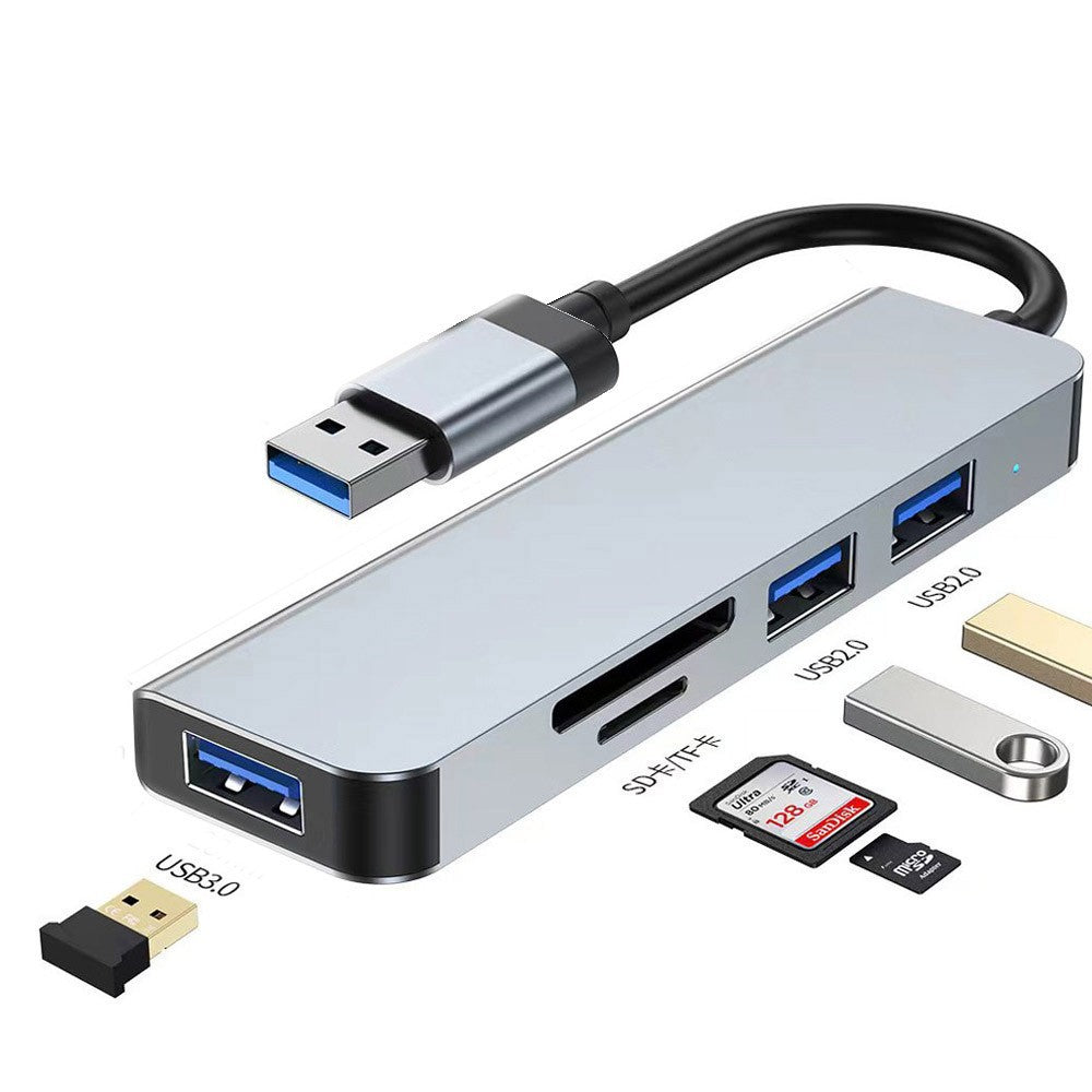 7-in-1 Dual Head USB 3.0 Hub - Multiport Expansion Docking Station & Data Splitter for Computer
