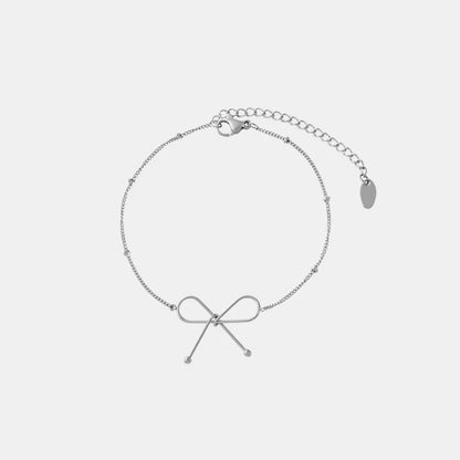 Dainty Titanium Steel Bow Knot Bracelet for Women