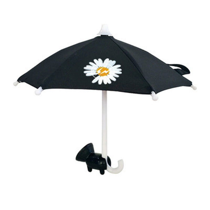 : Mini Phone Umbrella Sun Shade with Suction Cup Holder - Anti-Glare Outdoor Mobile Bracket