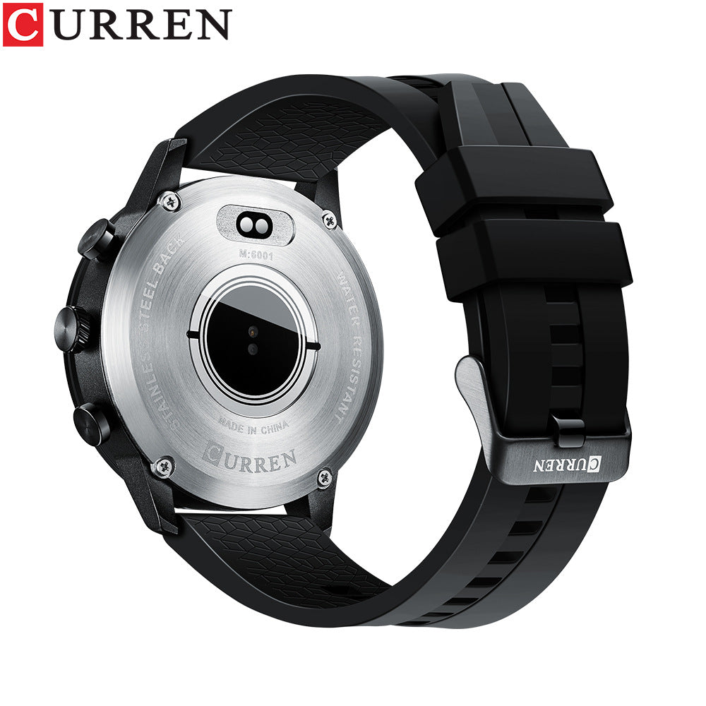 Men's Waterproof Electronic Smartwatch - Round Screen Health Monitor & Heart Rate Tracker