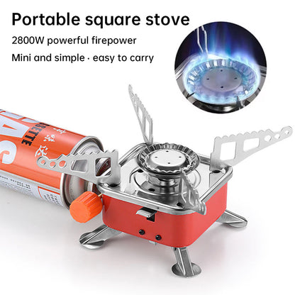 Ultra-Light Foldable Outdoor Camping Gas Stove - Split Backpacking Burner with Hose