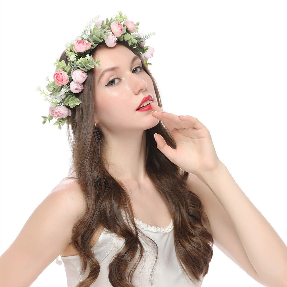 Forest Style Floral Wreath Headband - Bride & Bridesmaid Flower Crown