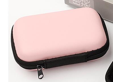 Hard EVA Portable Travel Storage Case for Earphone, Data Cable & Hard Drive - Zipper Pouch Box