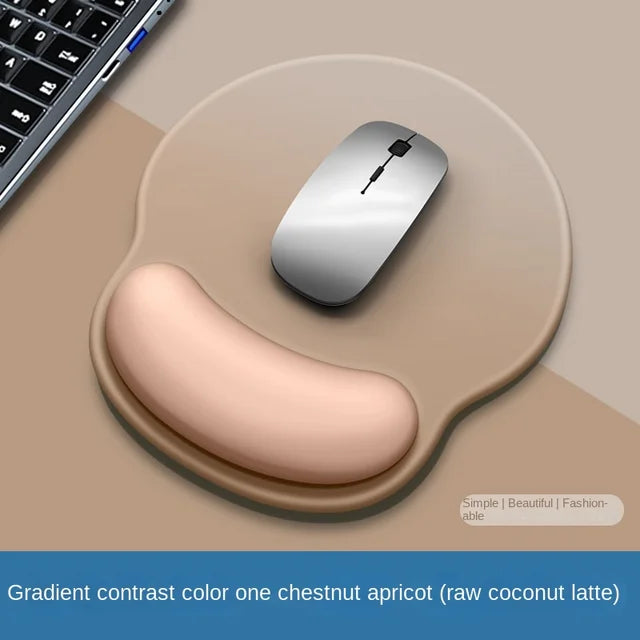 Gradient Silicone Mouse Pad with Wrist Rest - Ergonomic Anti-Slip Wrist Support Pad for Computer & Office