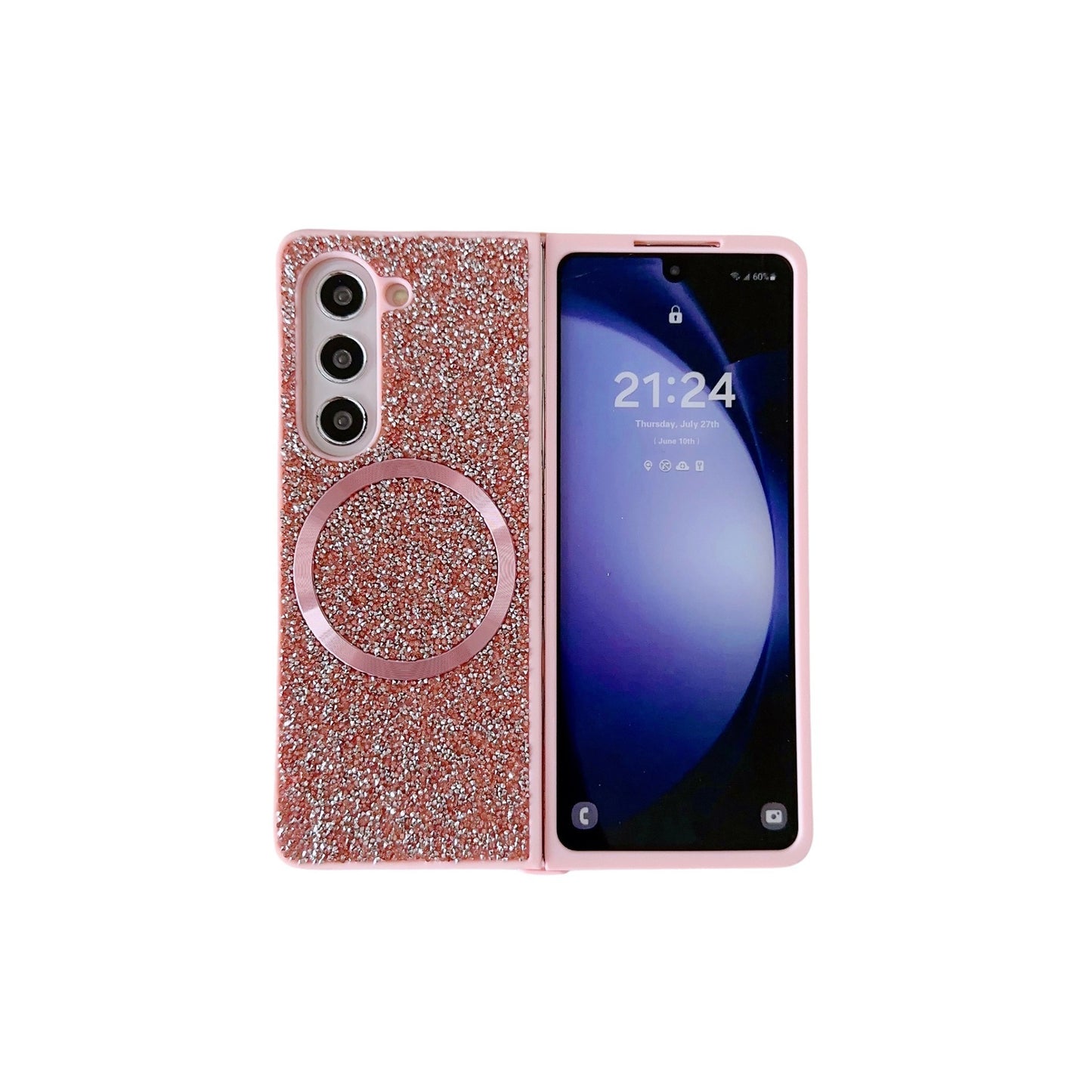 Magnetic Luxury Sparkle Glitter Case for Samsung Galaxy Z Fold 6 5 4 3 - MagSafe Compatible Cover