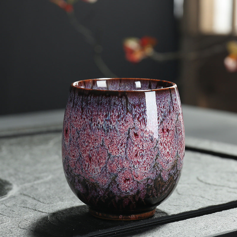 Single Personal Tea Cup/Bowl with Colorful Glaze for Home Use