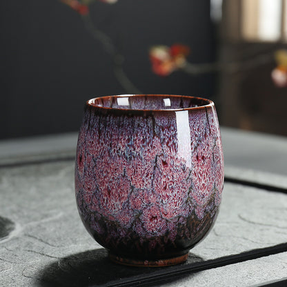 Single Personal Tea Cup/Bowl with Colorful Glaze for Home Use