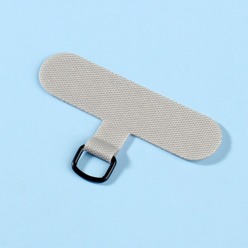 Universal Adhesive Phone Lanyard Patch Card - Fabric Phone Case Tether Tab with Metal Ring