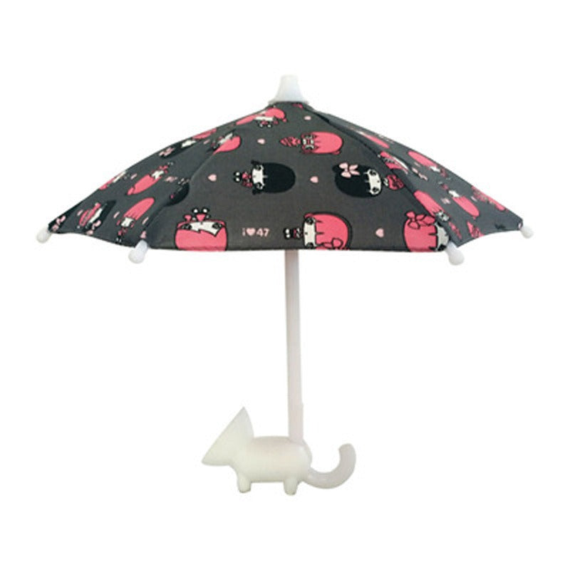 : Mini Phone Umbrella Sun Shade with Suction Cup Holder - Anti-Glare Outdoor Mobile Bracket