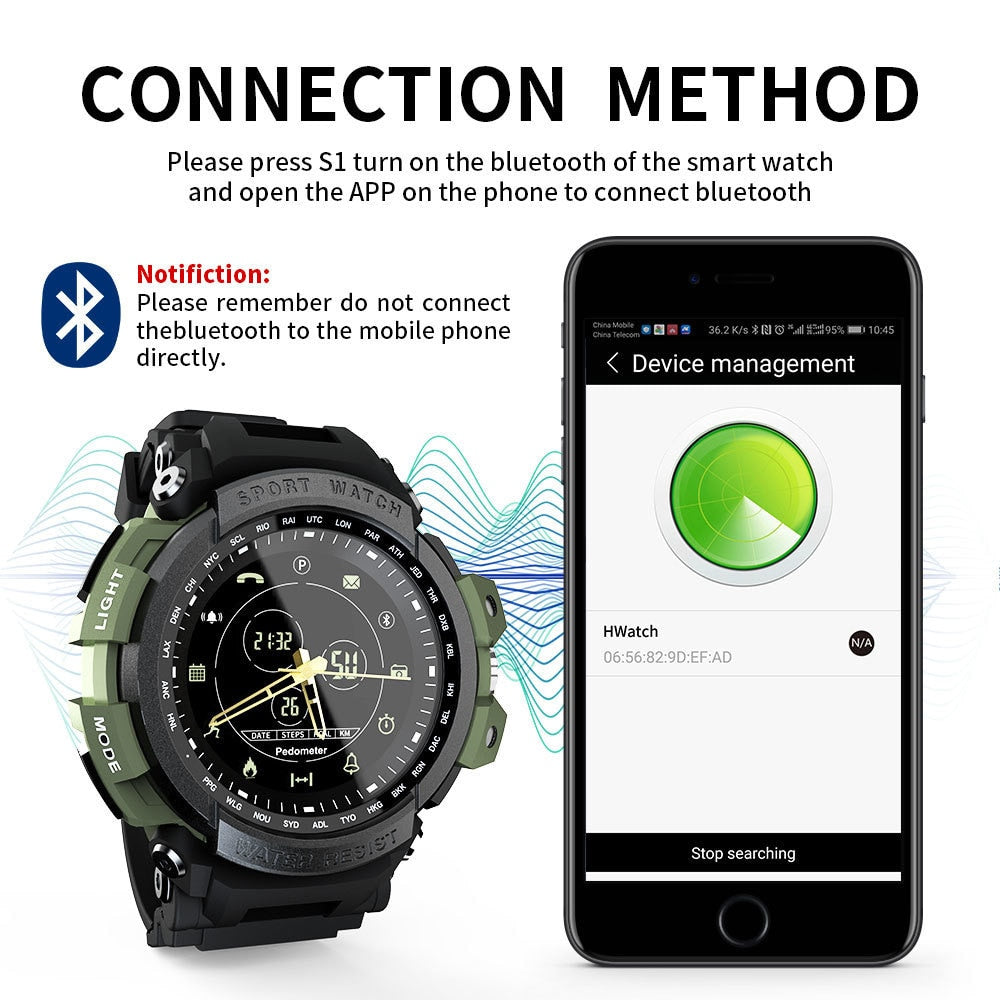 LOKMAT Sport Smart Watch - Professional 5ATM Waterproof Digital Smartwatch with Call Reminder for iOS & Android