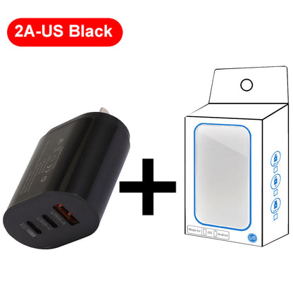 Multi-Port USB & PD Travel Wall Charger - US and European Standard Mobile Phone Charging Head