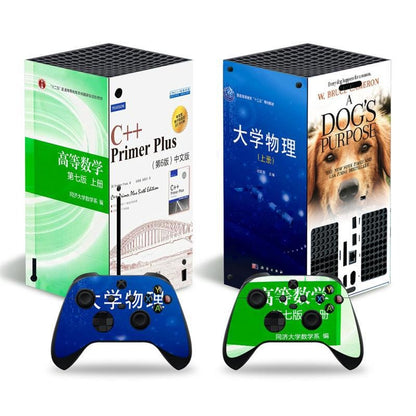 Futuristic Tech Vinyl Skin Decal Sticker Set for Xbox Series X Console & Controllers