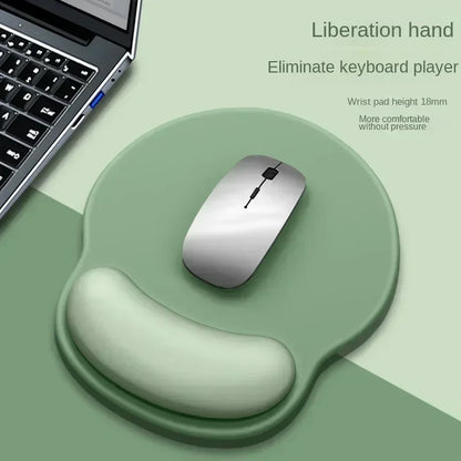 Gradient Silicone Mouse Pad with Wrist Rest - Ergonomic Anti-Slip Wrist Support Pad for Computer & Office