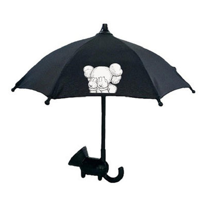 : Mini Phone Umbrella Sun Shade with Suction Cup Holder - Anti-Glare Outdoor Mobile Bracket