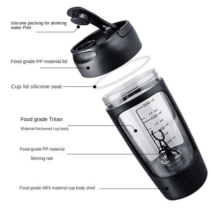Large Capacity Portable Electric Mixing Cup - Rechargeable Protein Shaker