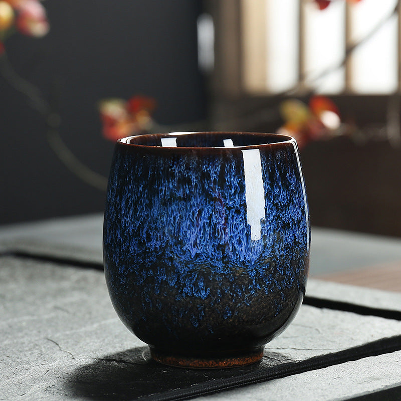Single Personal Tea Cup/Bowl with Colorful Glaze for Home Use