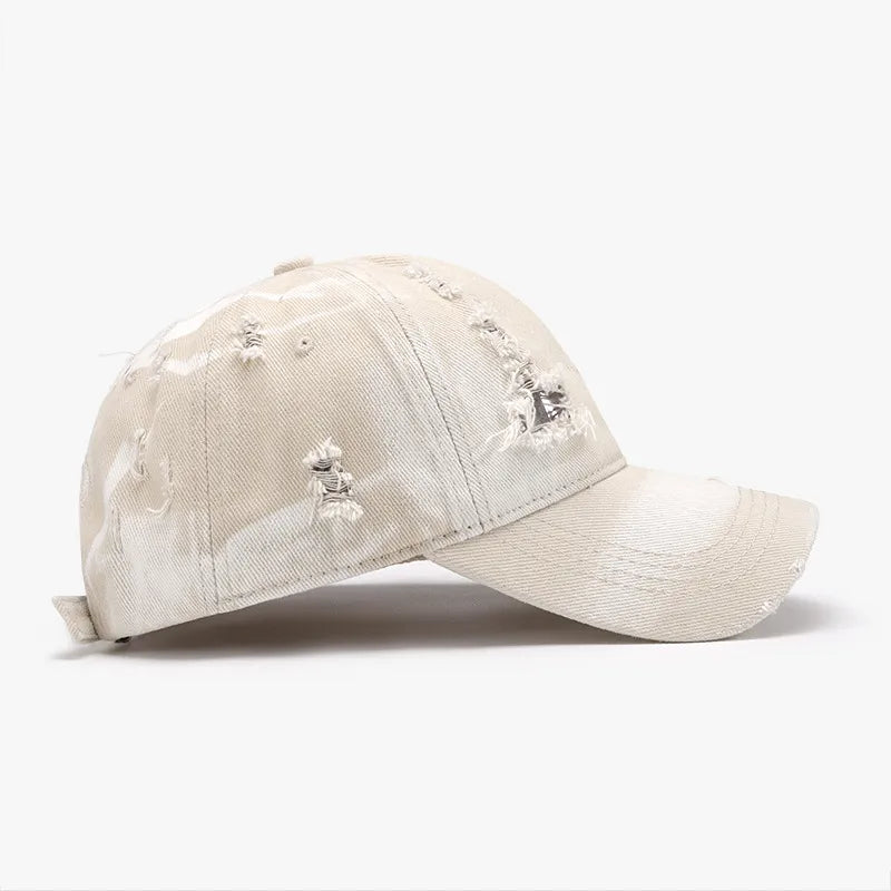 Distressed Vintage Cotton Baseball Cap | Adjustable Dad Hat for Men & Women
