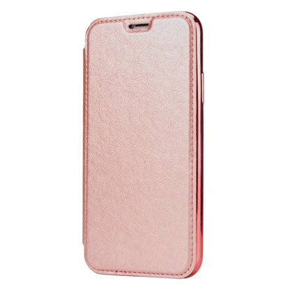 Luxury Electroplated Clear Back Flip Leather Wallet Case for iPhone 15 14 13 12 - Ultra-Slim Card Holder Cover