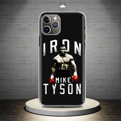 Mike Tyson Boxing Legend Art Graphic Phone Case for iPhone 15 14 13 12 11 Pro Max - Soft TPU Cover