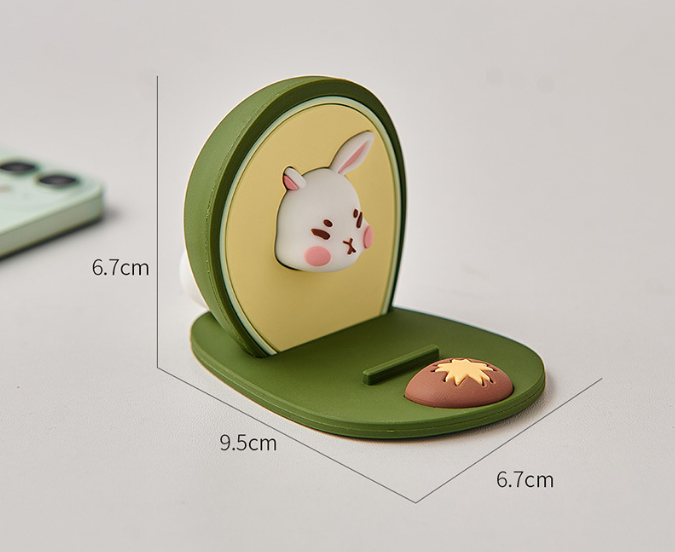 Kawaii Fruit Series Desktop Cell Phone Holder - Cute Office Desk Bracket & Table Decor