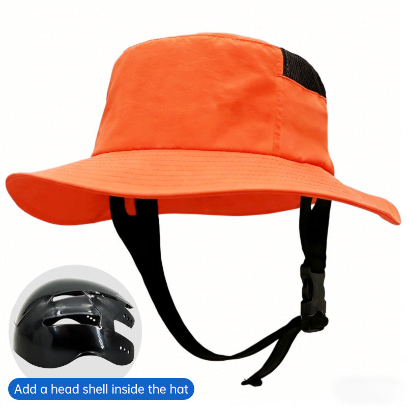 Breathable Outdoor Safety Bucket Hat with Hard Inner Shell - Detachable Cycling Protection Cap