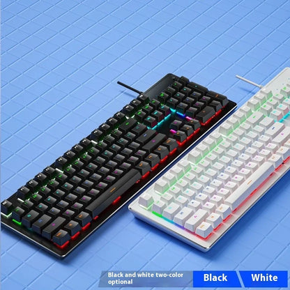 Cracked K880 Hot-Swappable Mechanical Keyboard - Green Switch Esports Gaming & Office Computer Wired Keyboard