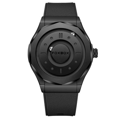 FOXBOX Men's High-Tech Magnetic Levitation Concept Watch (All Black)