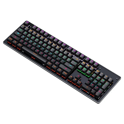 Cracked K880 Hot-Swappable Mechanical Keyboard - Green Switch Esports Gaming & Office Computer Wired Keyboard
