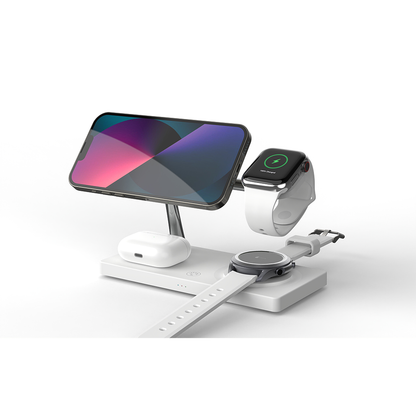 Multi-Function 7-in-1 Wireless Charger Stand - Magnetic Fast Charging Dock for Apple Devices