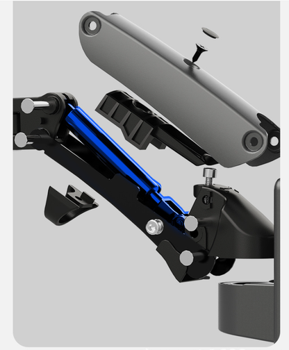 North Bayou F120 Wall Mount Monitor Bracket - Full Motion Gas Strut Arm for Computer Displays