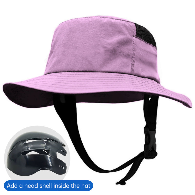 Breathable Outdoor Safety Bucket Hat with Hard Inner Shell - Detachable Cycling Protection Cap