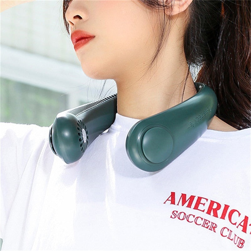 Xiaomi Mini Neck Fan - Portable Wireless Bladeless USB Rechargeable Wearable Air Cooler Fan