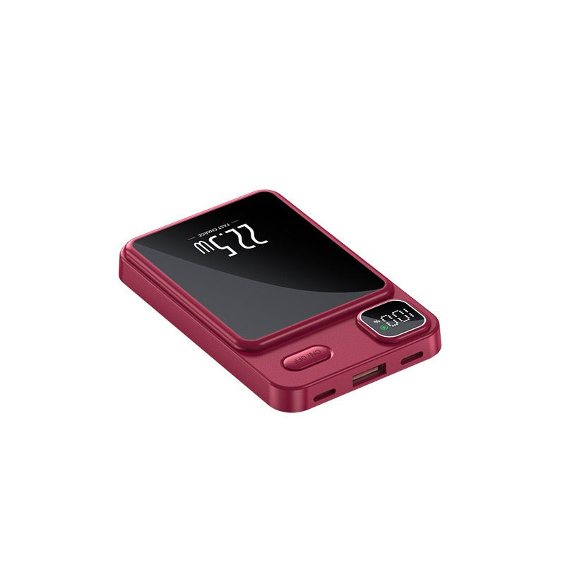 22.5W Fast Charging Magnetic Wireless Power Bank - Ultra-Thin Compact Portable Charger with Digital Display