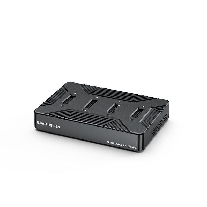 4-Bay M.2 NVMe & SATA SSD Docking Station - Dual-Protocol Portable Hard Drive Enclosure with USB 3.2 Gen 2